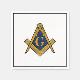 Masonic Freemasons Masonry Oes Square och Compass Pappersservett