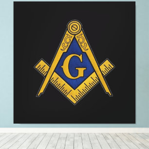 Masonic Freemasons Square och Compass Canvastryck