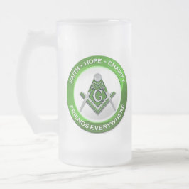 Masonic Frosted Mug Frostat Ölglas