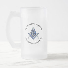 Masonic Frosted Mugg Blue