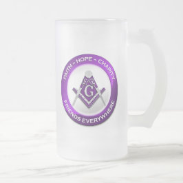 Masonic Frosted Mugg Lila
