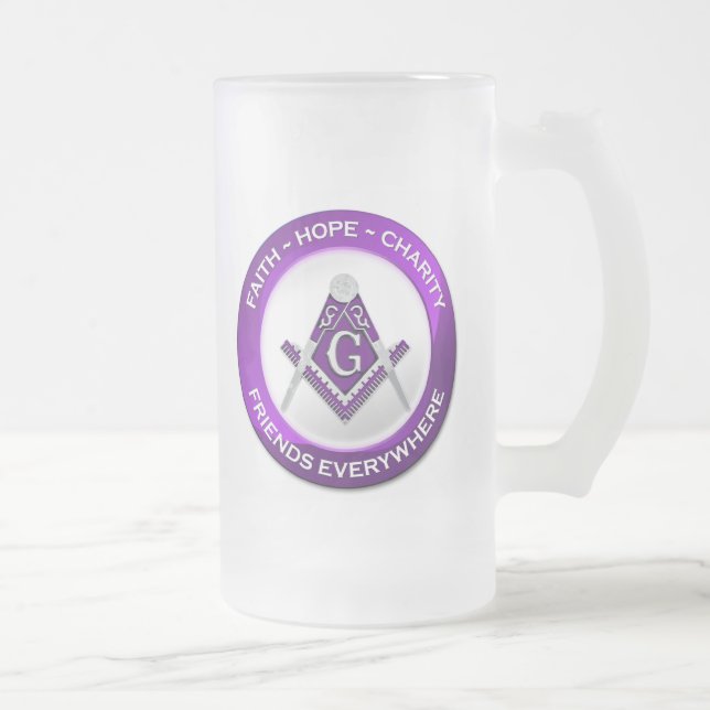 Masonic Frosted Mugg Lila (Höger)