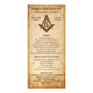 Masonic gammal lantlig Parchment för kuggekortmal Reklamkort
