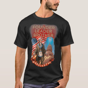 MASONIC GEORGE WASHINGTON FOUNDER LEADER T SHIRT