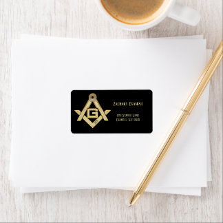 Masonic Golden Rush Adressetikett