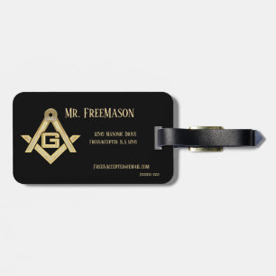 Masonic Golden Rush Bagagebricka