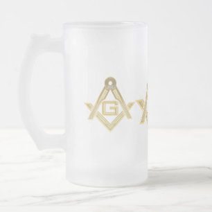Masonic Golden Rush Frostat Ölglas