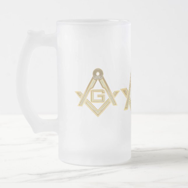 Masonic Golden Rush Frostat Ölglas (Vänster)