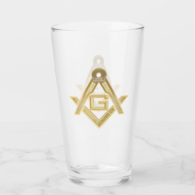 Masonic Golden Rush Glaskopp (Framsida)