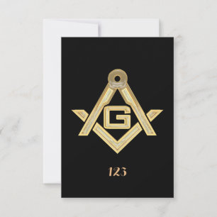 Masonic Golden Rush Inbjudningar