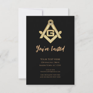 Masonic Golden Rush Inbjudningar