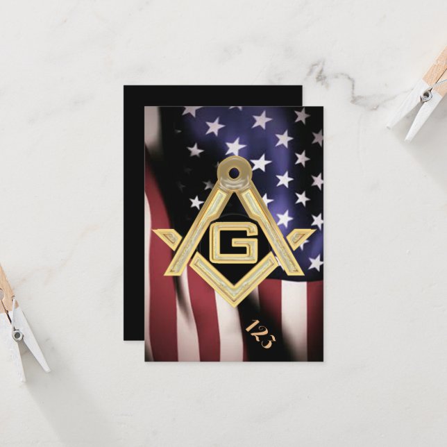 Masonic Golden Rush Inbjudningar (Fram/Back In Situ)