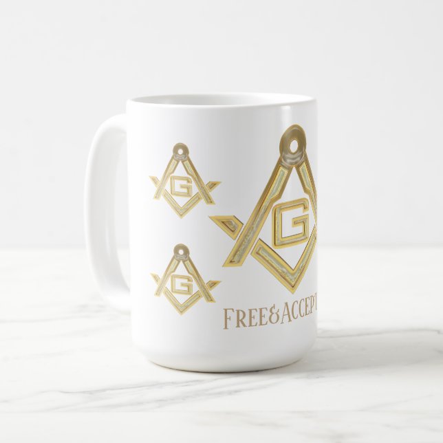 Masonic Golden Rush Kaffemugg (Framsida vänster)
