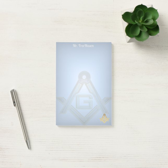 Masonic Golden Rush Post-it Block (Kontor)