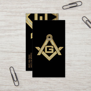 Masonic Golden Rush Visitkort