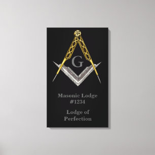 Masonic hänga för logevägg canvastryck