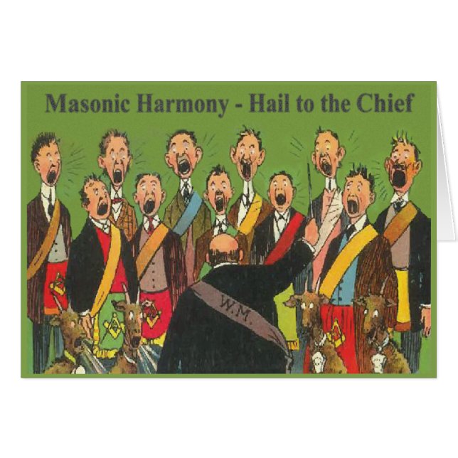 Masonic Harmony Hälsningskort (Framsidan Horizontal)