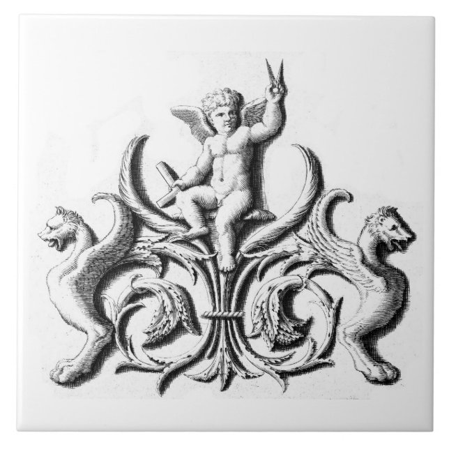 Masonic holländska blått belägger med tegel det kakelplatta (Framsidan)