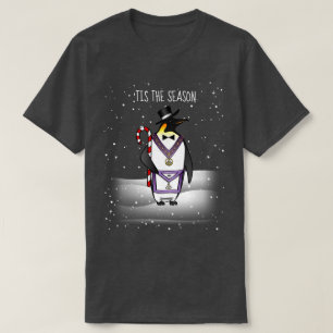 Masonic jul för frimurarehelgdagpingvin t shirt