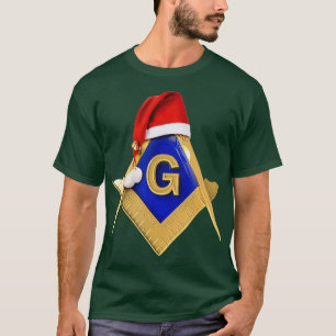 Masonic Julafton jul Gift Santas Hat Freemason T Shirt
