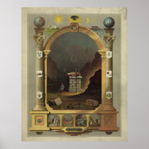 Masonic kartlägga [1872] poster