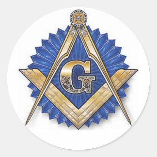 Masonic klistermärke för runda