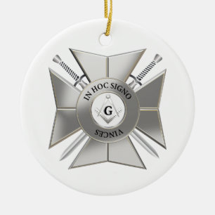 Masonic kor julgransprydnad keramik