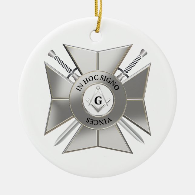 Masonic kor julgransprydnad keramik (Framsidan)