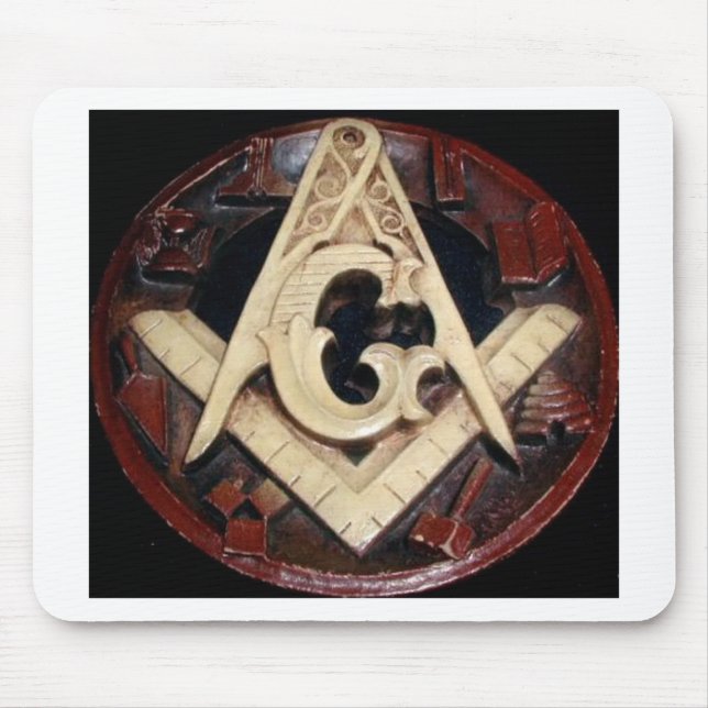 Masonic kvadrera och omringa funktionsdugligt musmatta (Framsidan)