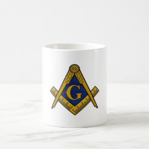 Masonic kvadrera och omringa kaffemugg