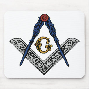 Masonic kvadrera och omringa musmatta