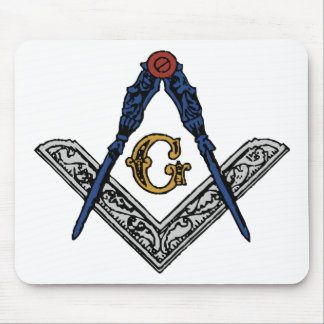 Masonic kvadrera och omringa musmatta