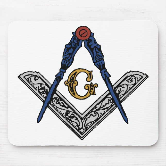 Masonic kvadrera och omringa musmatta (Framsidan)