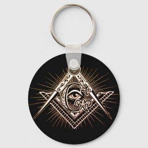 Masonic kvadrera och omringa nyckelring