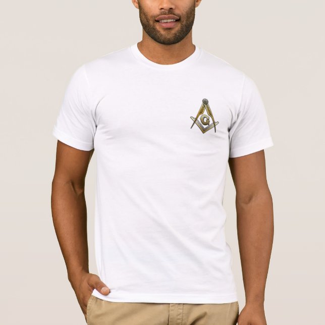 Masonic kvadrera och passare t shirt (Framsida)