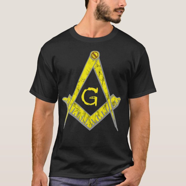 Masonic Lodge Symbol PHA Mason Sign Square T Shirt (Framsida)