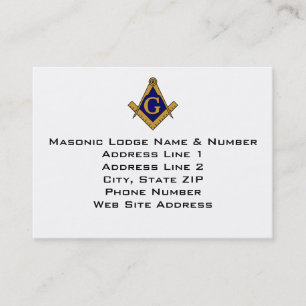 Masonic logevisitkort för modern stil visitkort