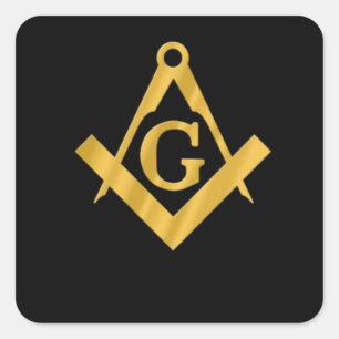 Masonic ’Mason for Life’ Fyrkantigt Klistermärke
