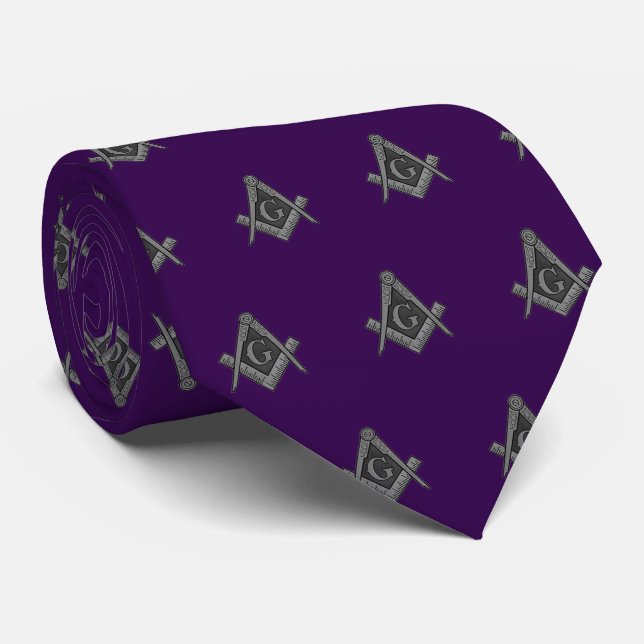 Masonic Masonry Freemason Mönster Lila Slips (Rullad)