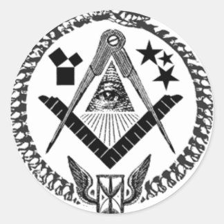 Masonic Memorabilia Runt Klistermärke