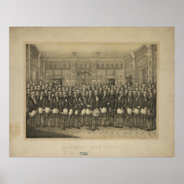 Masonic Memorial Freemason Freemasonry Poster (Framsidan)