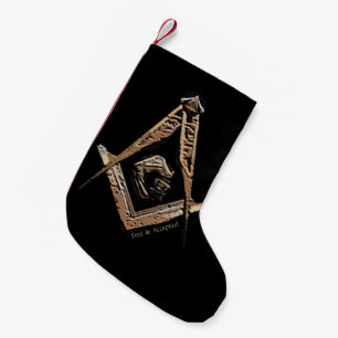 Masonic Minds (BrownishGold) Liten Julstrumpa