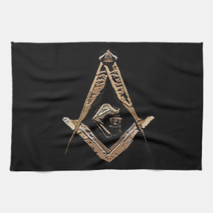 Masonic Minds (GoldenBrownish) Kökshandduk