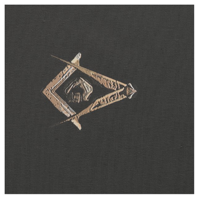 Masonic Minds (GoldenBrownish) Tyg (Närbild)