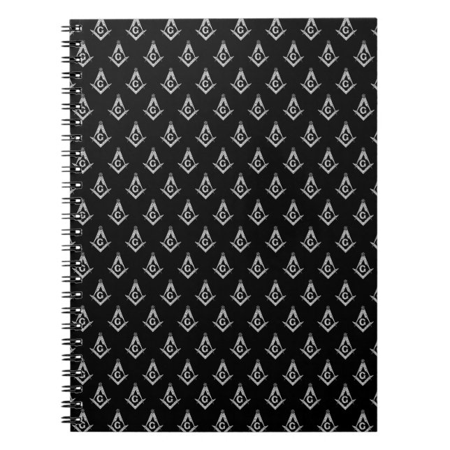 Masonic mönster (svarten) anteckningsbok (Framsidan)