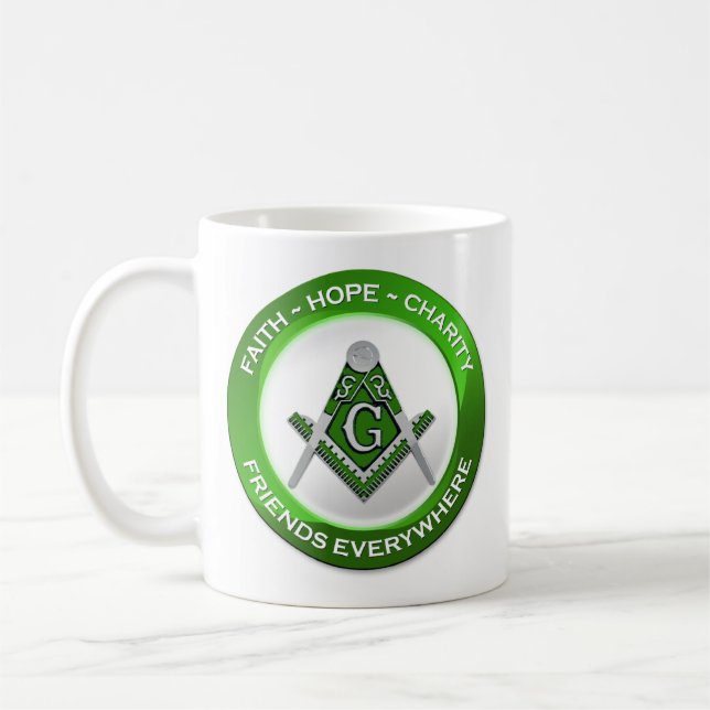 Masonic Mug Green Kaffemugg (Vänster)