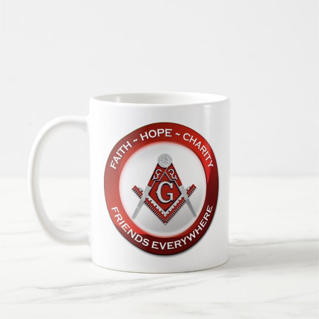 Masonic Mug - Red Kaffemugg (Vänster)