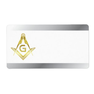 Masonic Namn bricka-stickrar och etiketter Fraktsedel