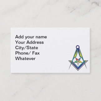 Masonic-/OESkortet Visitkort