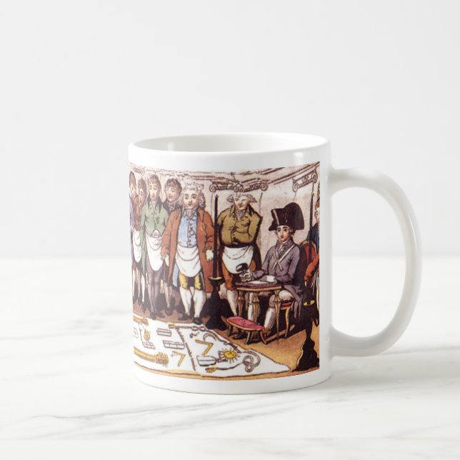 Masonic påbörjande kaffemugg (Höger)
